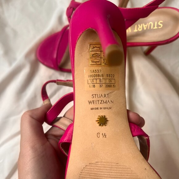 Stuart Weitzman Soiree 100 Sandal - Hot Pink 6.5 - Picture 8 of 8